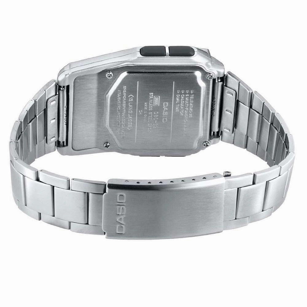 Casio DBC-32D-1A Silver Stainless Calculator Watch for Men and Women