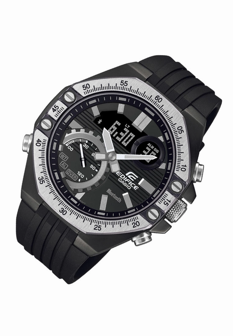 Casio Edifice ECB-10TP-1A Automotive Toolkit Inspired Design Chronograph Rubber Strap Watch For Men