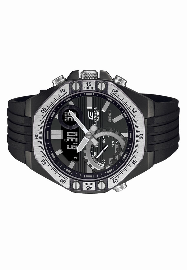 Casio Edifice ECB-10TP-1A Automotive Toolkit Inspired Design Chronograph Rubber Strap Watch For Men
