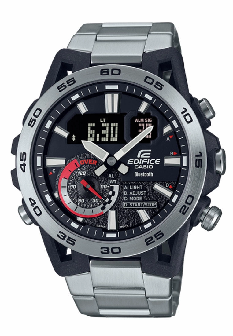 Casio Edifice ECB-40D-1A Digital Analog Bluetooth Stainless Steel Strap Watch For Men