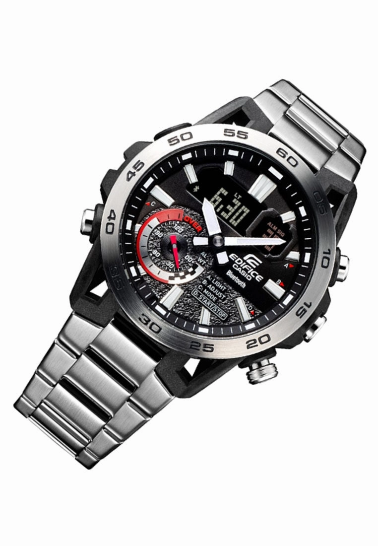 Casio Edifice ECB-40D-1A Digital Analog Bluetooth Stainless Steel Strap Watch For Men