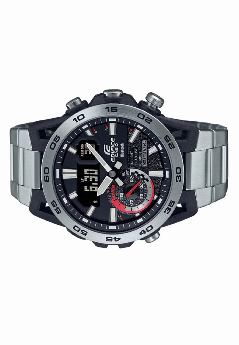 Casio Edifice ECB-40D-1A Digital Analog Bluetooth Stainless Steel Strap Watch For Men
