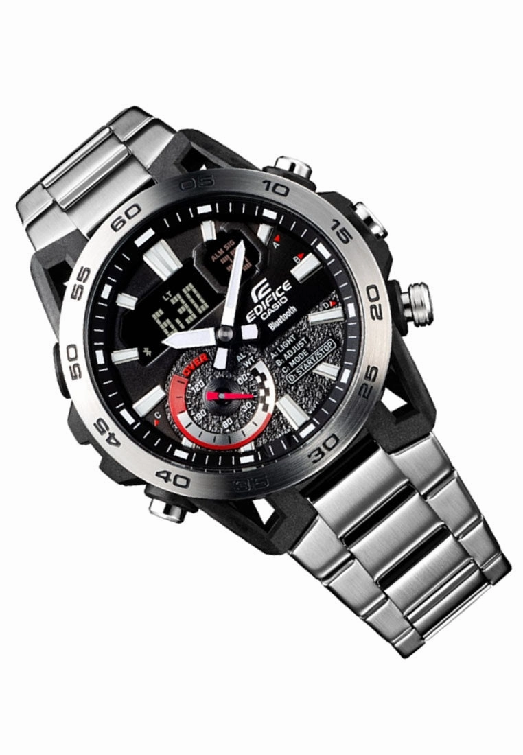 Casio Edifice ECB-40D-1A Digital Analog Bluetooth Stainless Steel Strap Watch For Men