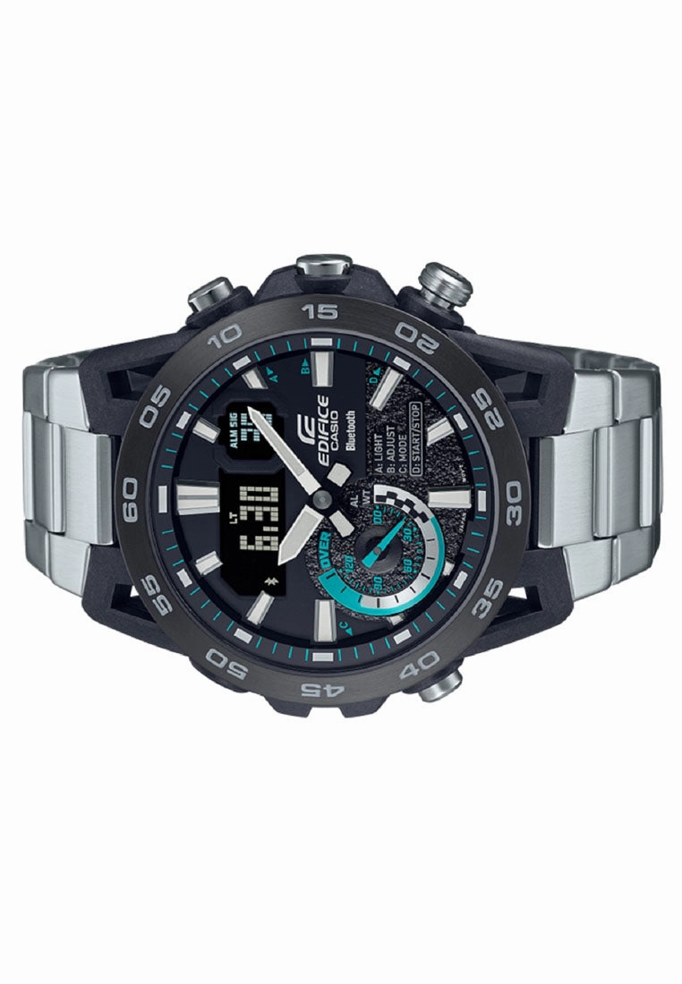 Casio Edifice ECB-40DB-1A Chronograph Bluetooth Stainless Steel Watch For Men