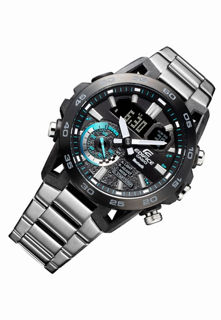 Casio Edifice ECB-40DB-1A Chronograph Bluetooth Stainless Steel Watch For Men