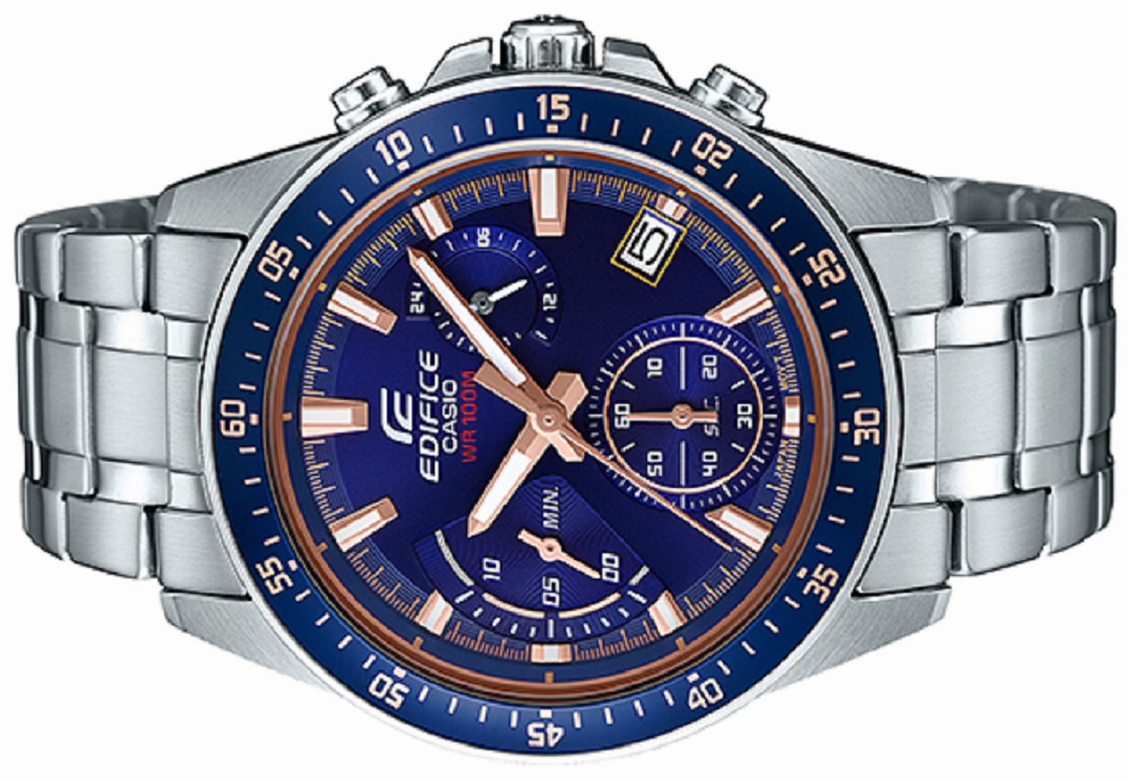 Casio Edifice EFV-540D-2A Chronograph Stainless Steel Strap Watch For Men
