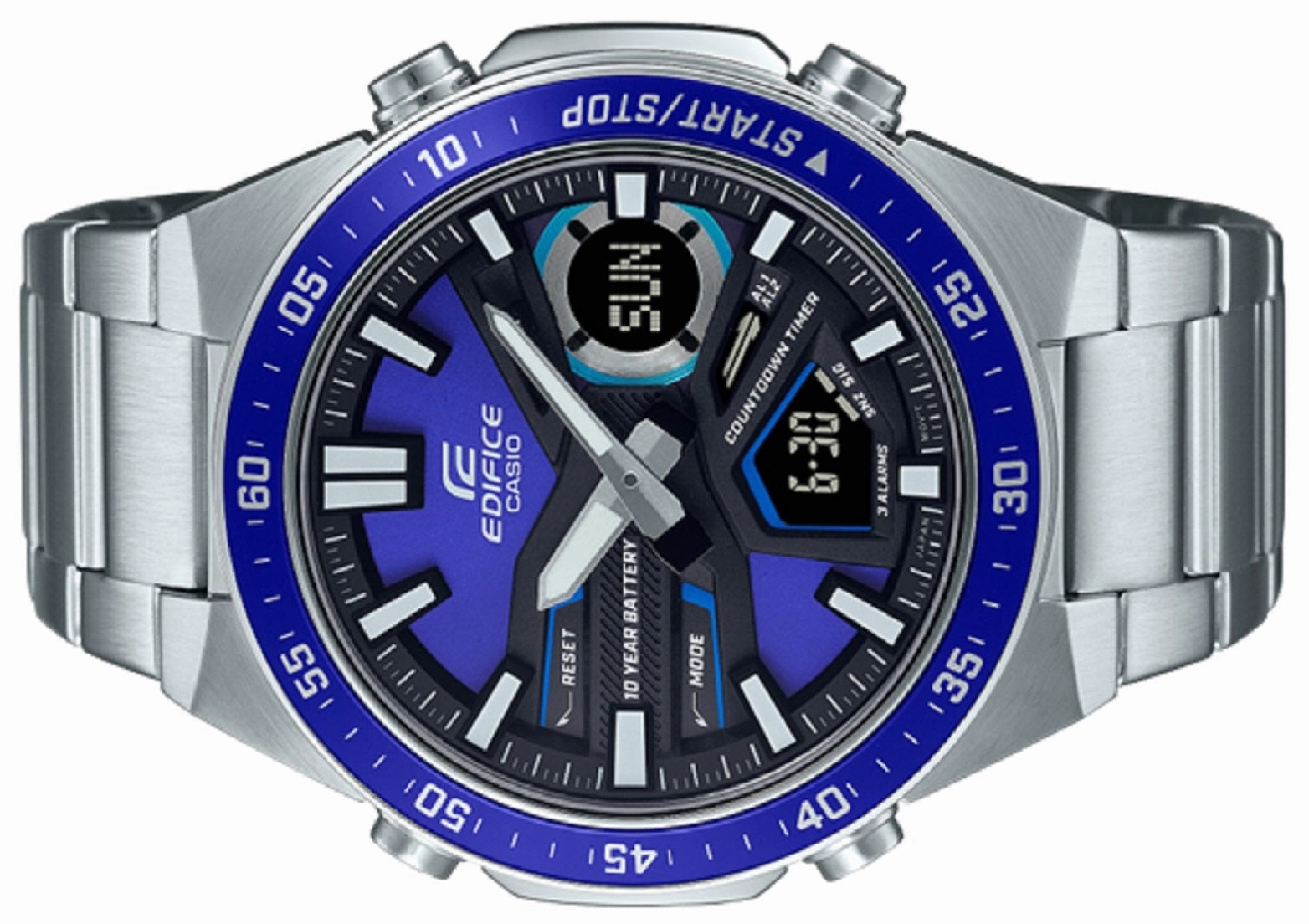 Casio Edifice EFV-C110D-2A Digital Analog Stainless Steel Strap Watch For Men