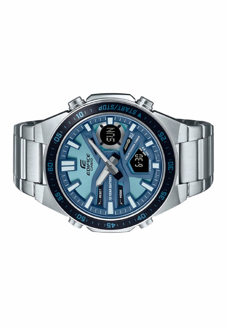 Casio Edifice EFV-C110D-2B Digital Analog Stainless Steel Strap Watch for Men