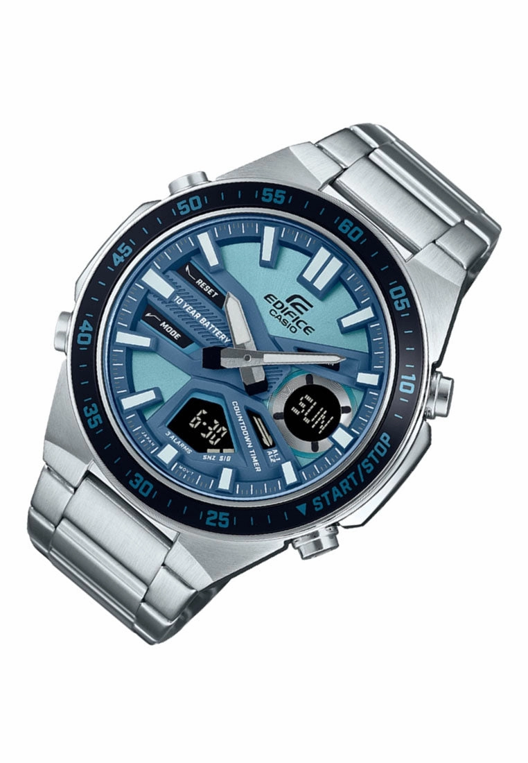Casio Edifice EFV-C110D-2B Digital Analog Stainless Steel Strap Watch for Men