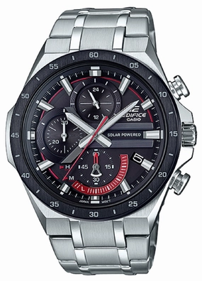 Casio Edifice EQS-920DB-1A Solar Chronograph Stainless Steel Strap Watch For Men