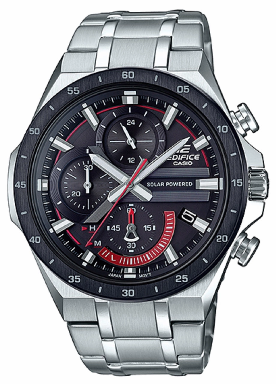 Casio Edifice EQS-920DB-1A Solar Chronograph Stainless Steel Strap Watch For Men