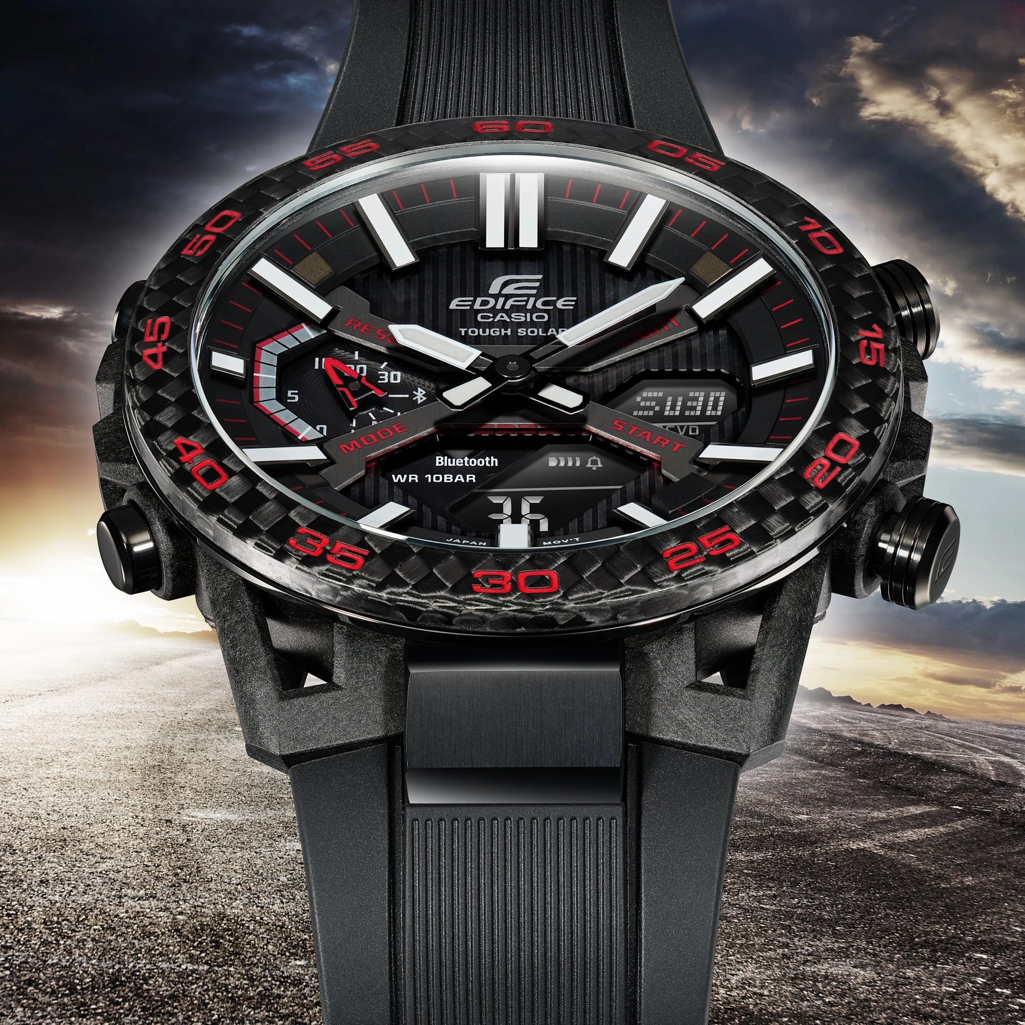 Casio Edifice Sospensione Black Resin Band Watch ECB2000PB-1A