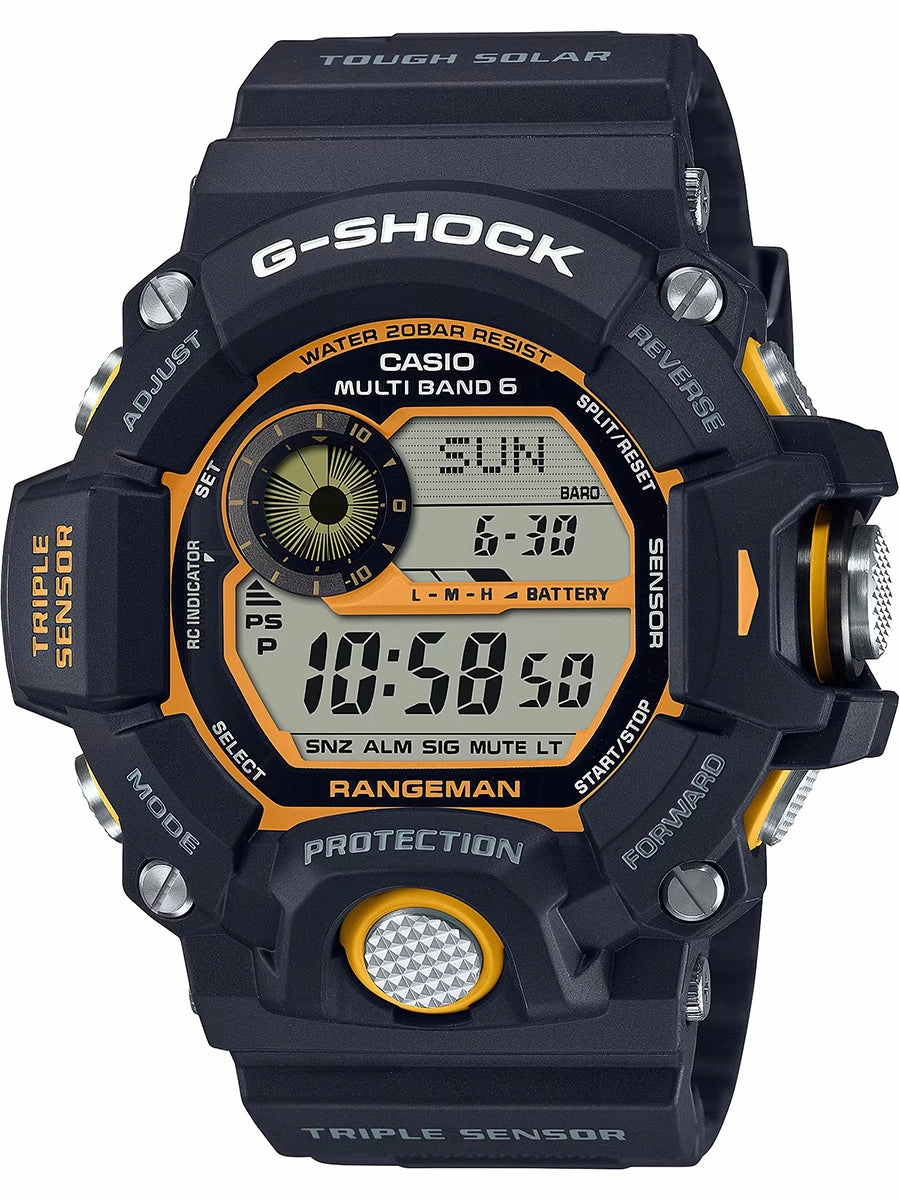 Casio G-Shock 'Master of G' Yellow Accent Series RANGEMAN Mens Watch GW-9400Y-1