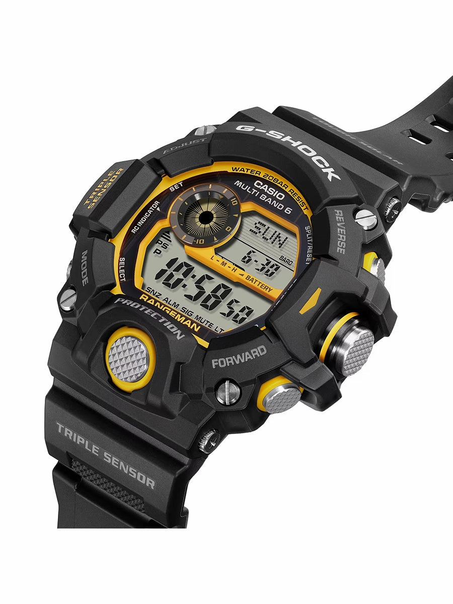 Casio G-Shock 'Master of G' Yellow Accent Series RANGEMAN Mens Watch GW-9400Y-1