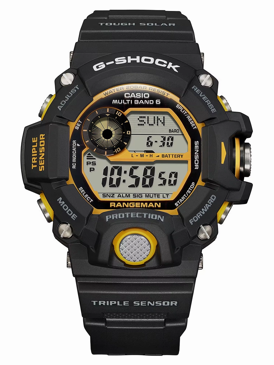 Casio G-Shock 'Master of G' Yellow Accent Series RANGEMAN Mens Watch GW-9400Y-1