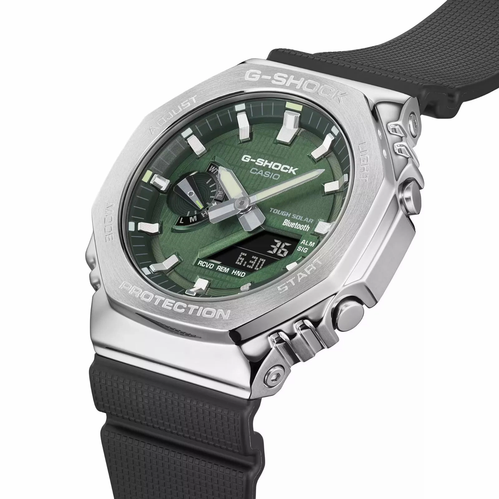 Casio G-Shock G-Steel METALLIC VAPOR Bluetooth Solar Mens Watch GBM2100A-1A3