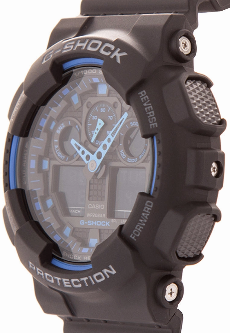 Casio G-shock GA-100-1A2 Digital Analog Rubber Strap Watch For Men