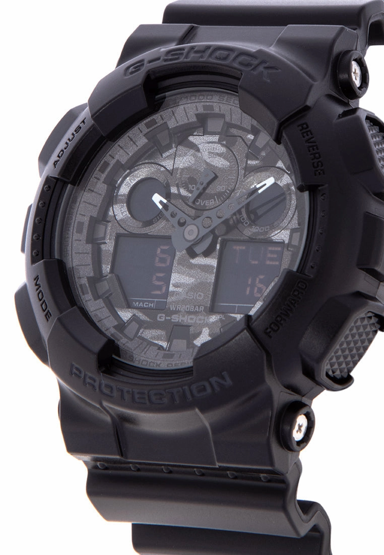 Casio G-shock GA-100CF-1A Digital Analog Rubber Strap Watch For Men