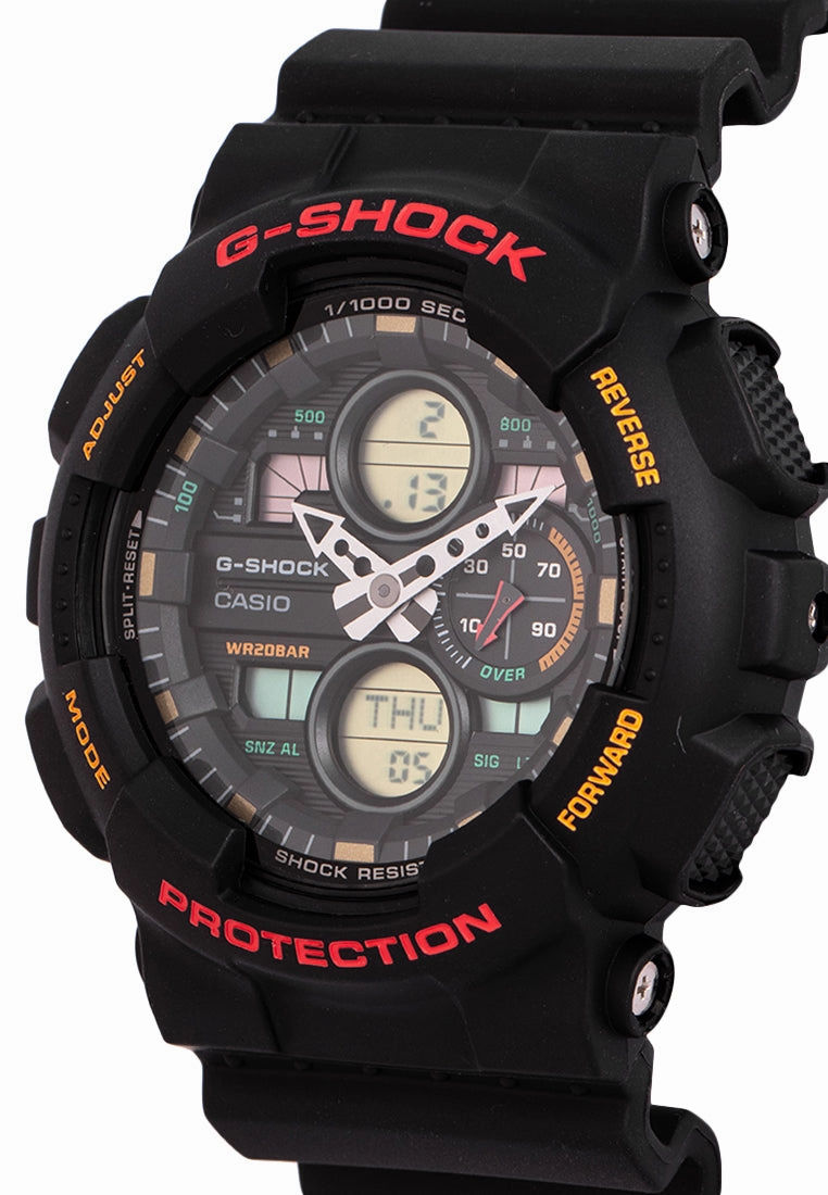 Casio G-shock GA-140-1A4 Digital Analog Rubber Strap Watch For Men