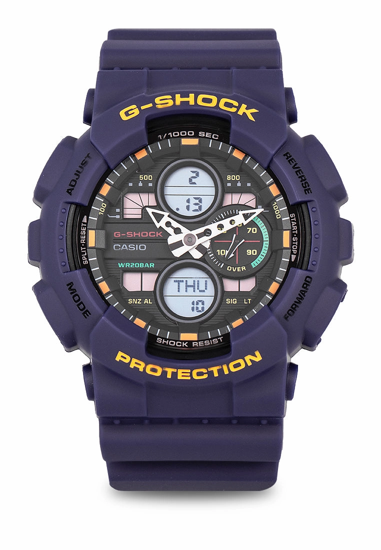 Casio G-shock GA-140-6A Digital Analog Rubber Strap Watch For Men