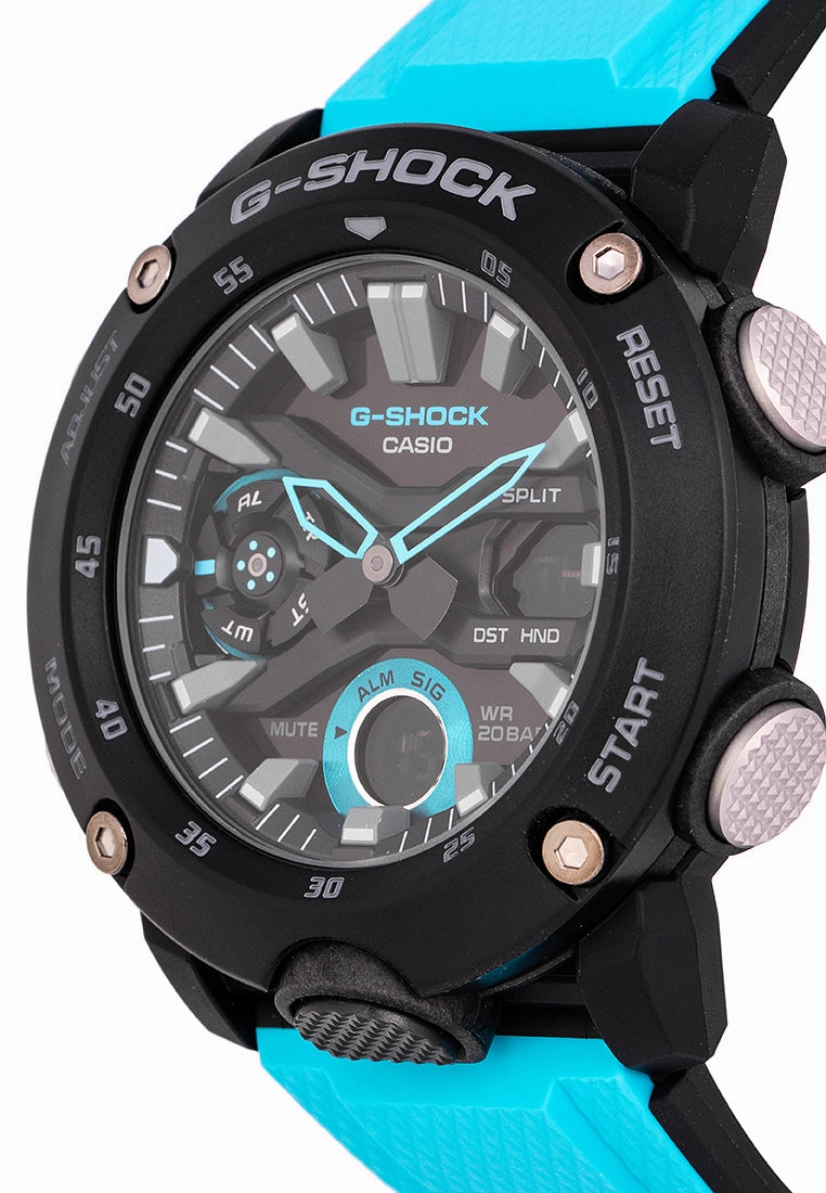 Casio G-shock GA-2000-1A2 Digital Analog Rubber Strap Watch For Men