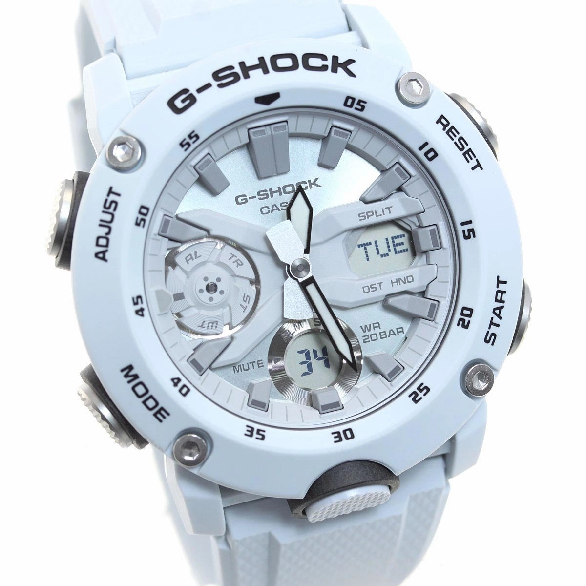 Casio G-shock GA-2000S-7A Digital Analog Rubber Strap Watch For Men