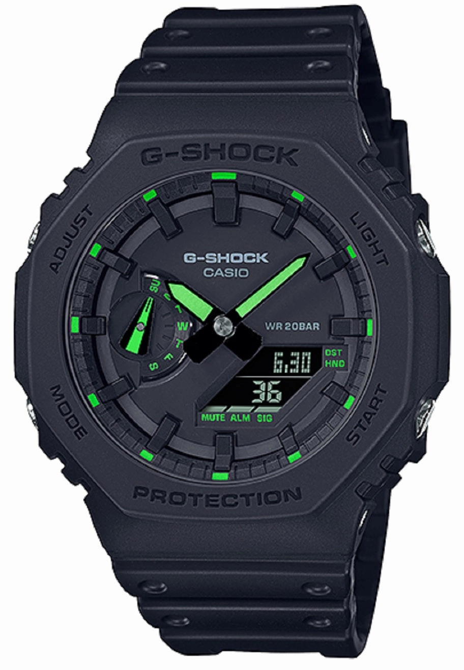 Casio G-shock GA-2100-1A3 Digital Analog Leather Strap Watch For Men