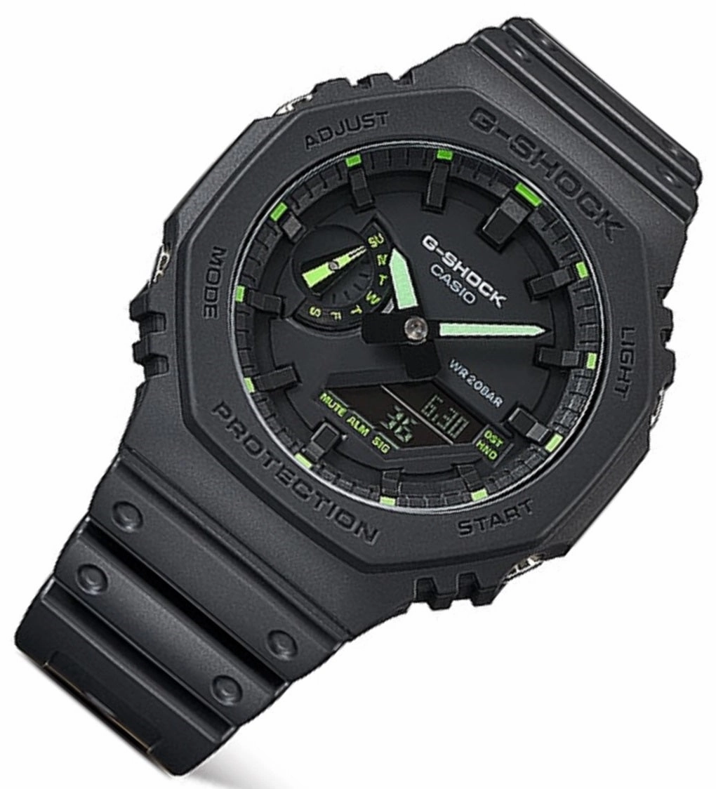 Casio G-shock GA-2100-1A3 Digital Analog Leather Strap Watch For Men