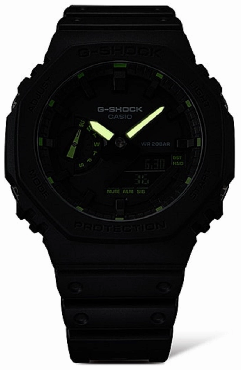 Casio G-shock GA-2100-1A3 Digital Analog Leather Strap Watch For Men