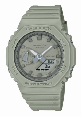 Casio G-shock GA-2100NC-3A Digital Analog Rubber Strap Watch for Men