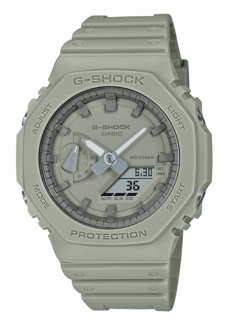 Casio G-shock GA-2100NC-3A Digital Analog Rubber Strap Watch for Men