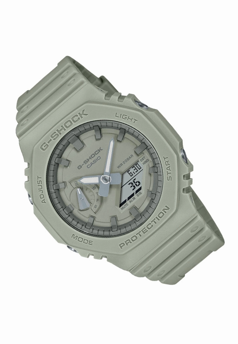 Casio G-shock GA-2100NC-3A Digital Analog Rubber Strap Watch for Men