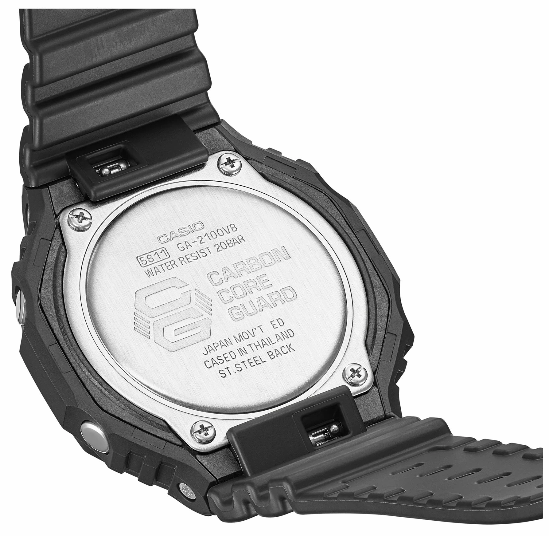 Casio G-shock GA-2100VB-1A Digital Analog Rubber Strap Watch For Men