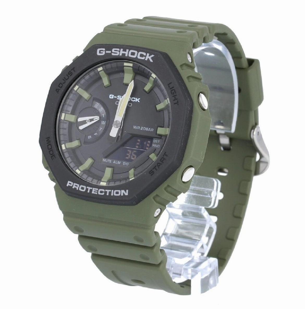 Casio G-shock GA-2110SU-3A Digital Analog Rubber Strap Watch For Men