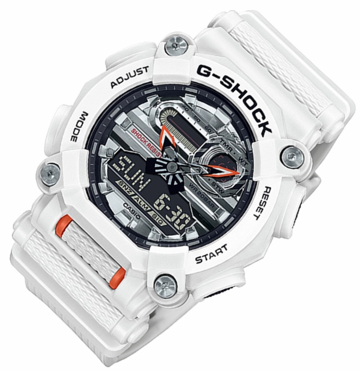 Casio G-shock GA-900AS-7ADR Digital Analog Rubber Strap Watch For Men