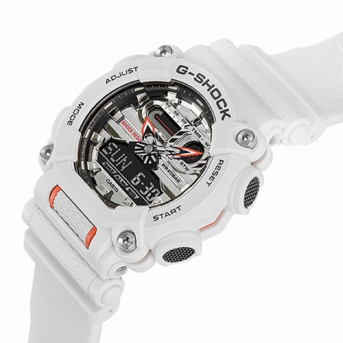 Casio G-shock GA-900AS-7ADR Digital Analog Rubber Strap Watch For Men