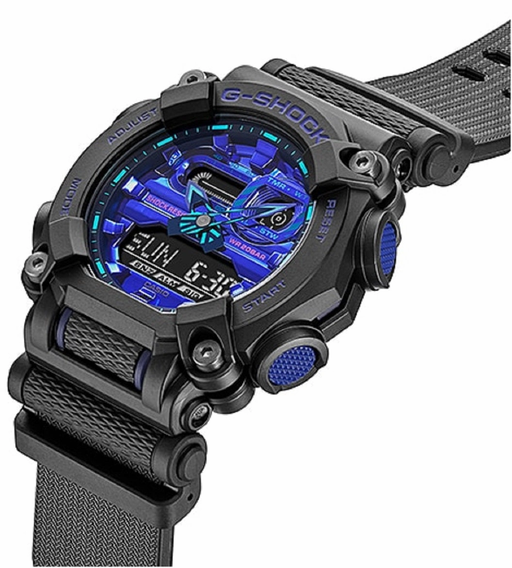 Casio G-shock GA-900VB-1A Digital Analog Rubber Strap Watch For Men