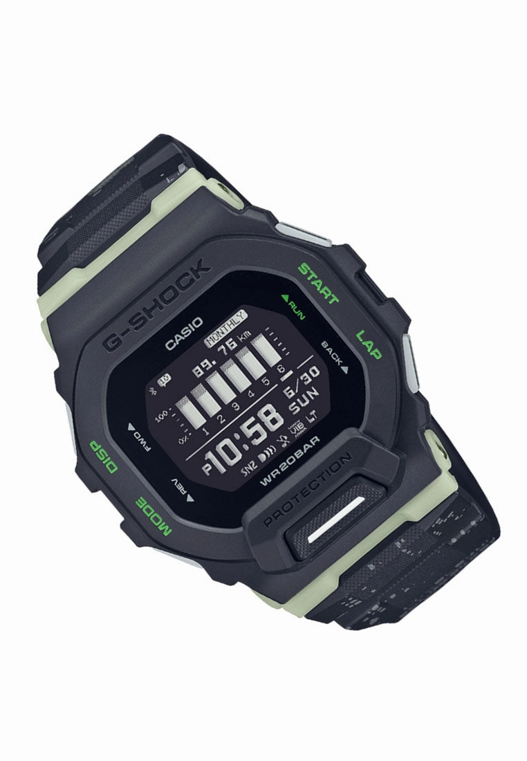 Casio G-shock GBD-200LM-1DR Bluetooth Digital Rubber Strap Watch For Men