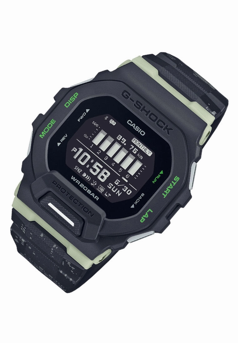 Casio G-shock GBD-200LM-1DR Bluetooth Digital Rubber Strap Watch For Men