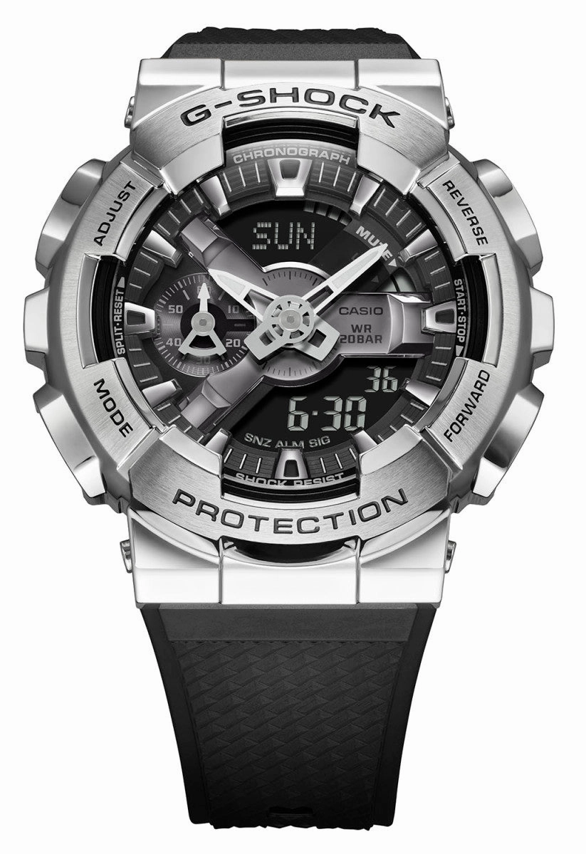 Casio G-shock GM-110-1A Digital Analog Rubber Strap Watch
