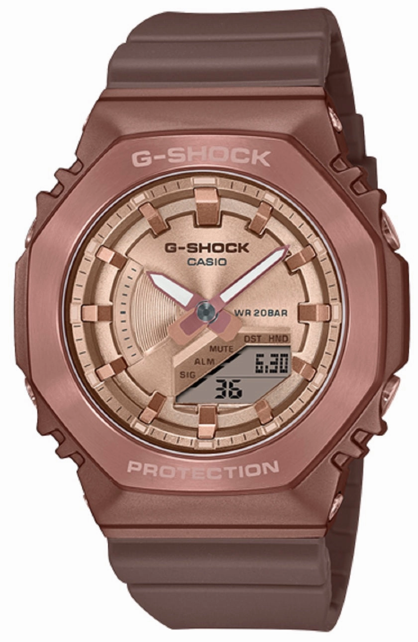 Casio G-shock GM-S2100BR-5A Digital Analog Rubber Strap Watch