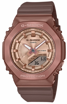 Casio G-shock GM-S2100BR-5A Digital Analog Rubber Strap Watch