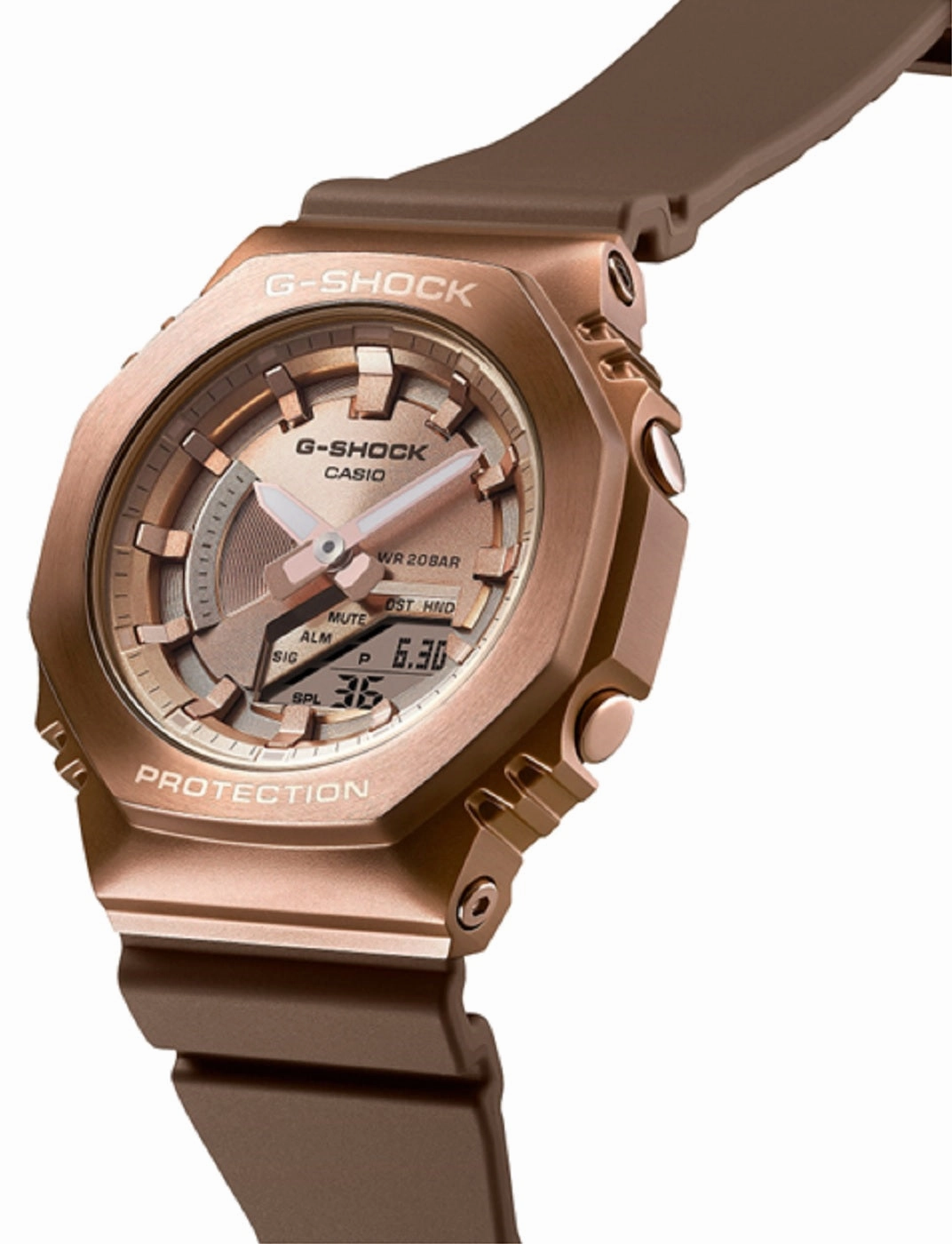 Casio G-shock GM-S2100BR-5A Digital Analog Rubber Strap Watch