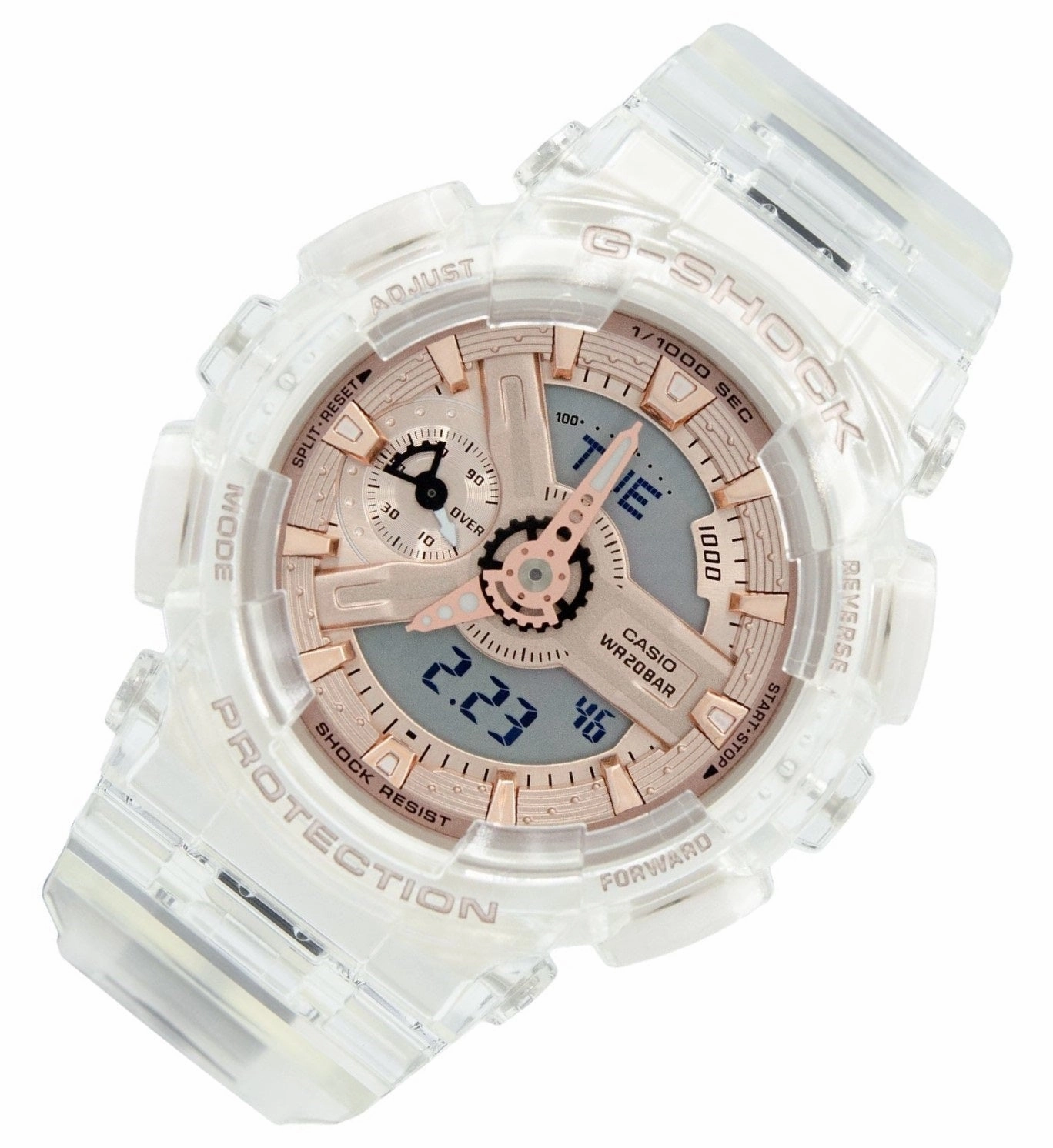 Casio G-shock GMA-S110SR-7A Digital Analog Rubber Strap Watch
