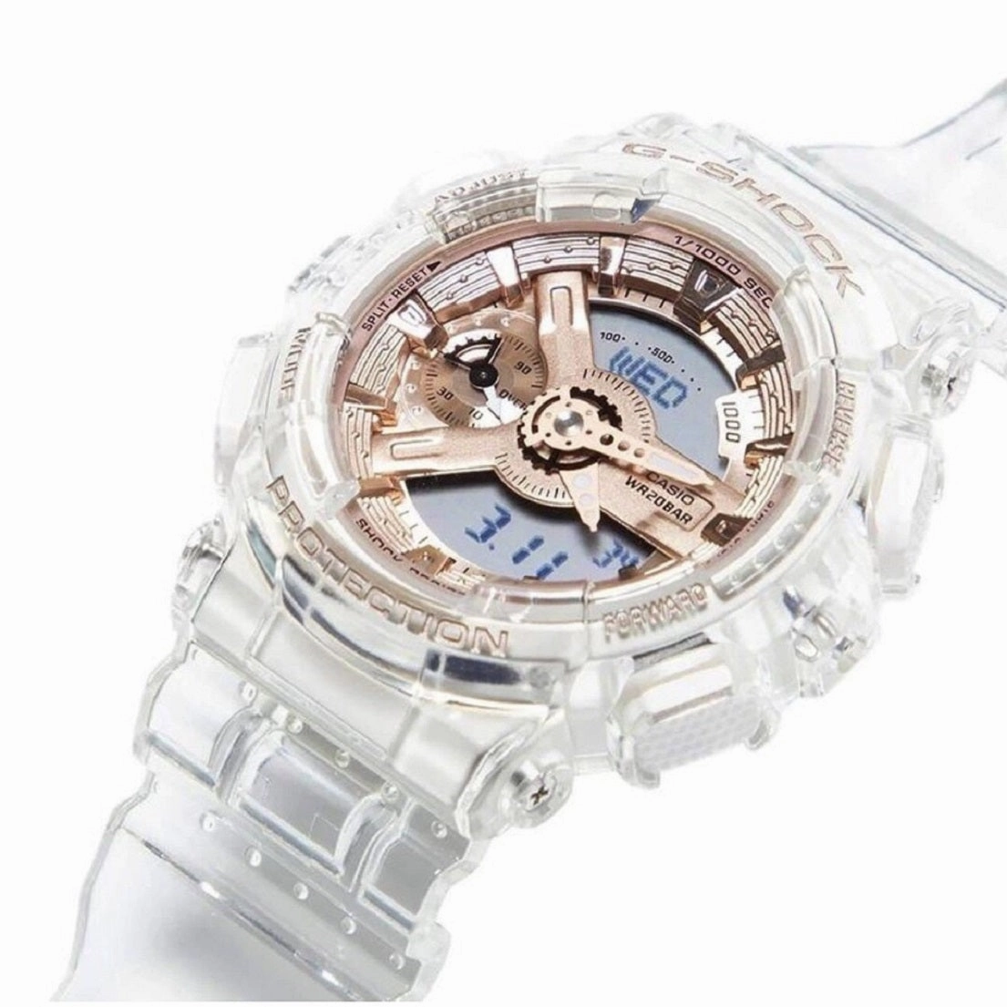 Casio G-shock GMA-S110SR-7A Digital Analog Rubber Strap Watch