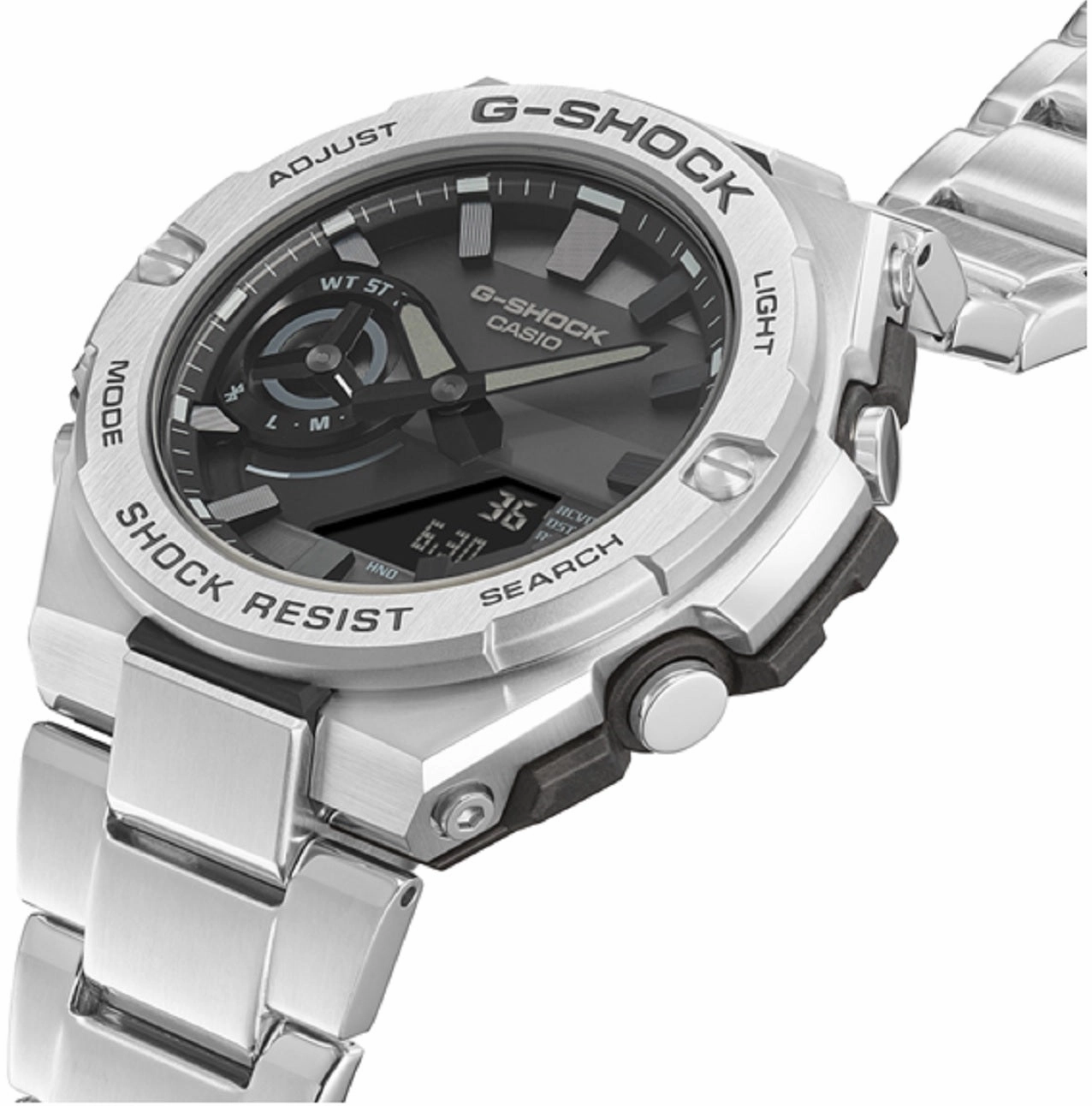 Casio G-shock GST-B500D-1A1 Solar Digital Analog Stainless Steel Strap Watch  for Men