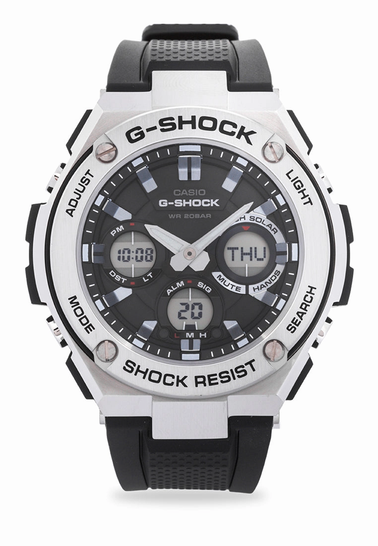 Casio G-shock GST-S110-1ADR Solar Digital Analog Rubber Strap Watch
