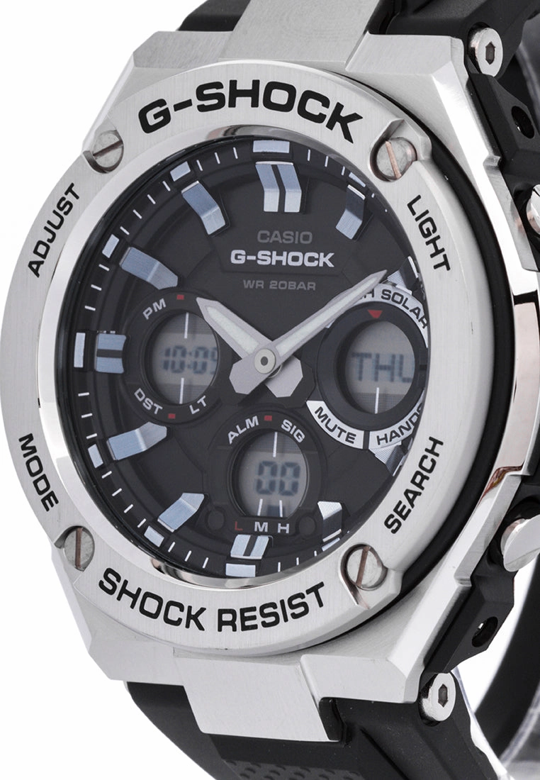Casio G-shock GST-S110-1ADR Solar Digital Analog Rubber Strap Watch