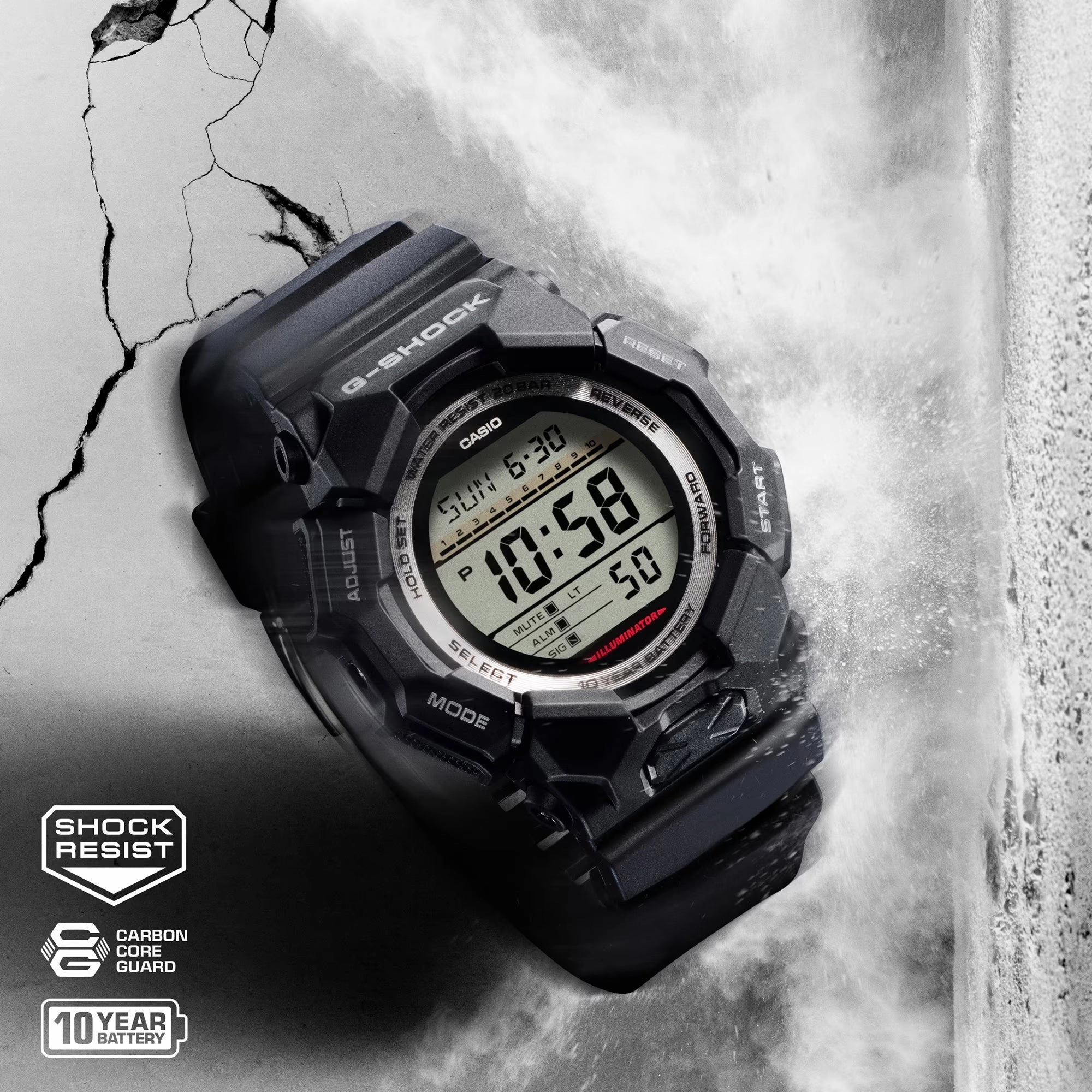 Casio G-SHOCK High-Brightness LED Large Digital Orange Watch GD010-4