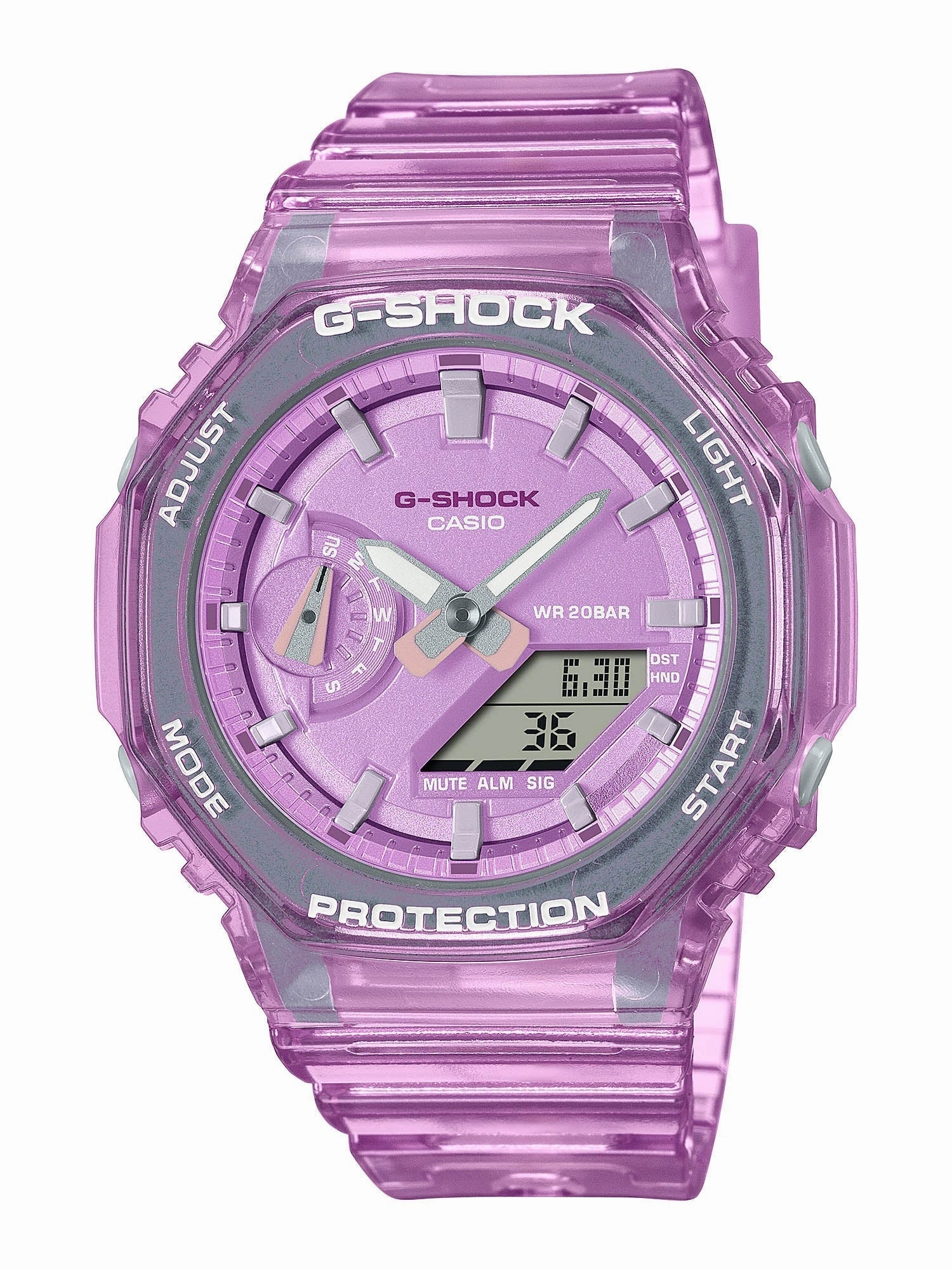 Casio G-Shock Mini CasiOak METALLIC SKELETON Womens Pink Watch GMA-S2100SK-4A